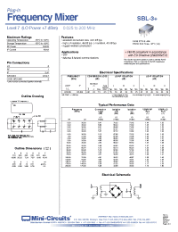 Datasheet SBL-3+ manufacturer Mini-Circuits